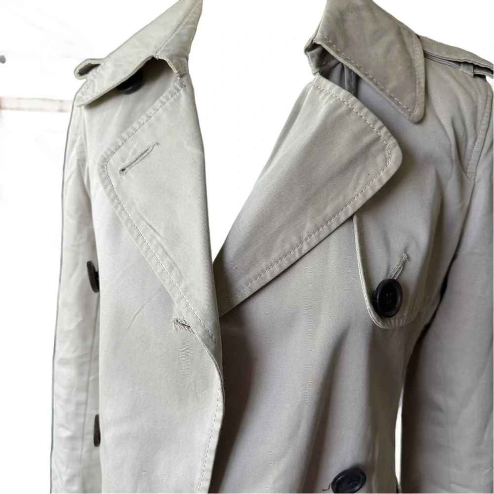 Banana Republic Trench Coat Womens Khaki Short - Picture 4 of 7